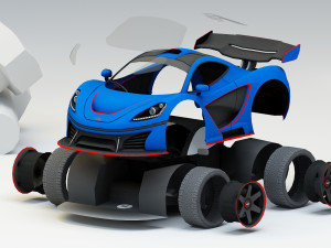 mini car8 3Dモデル