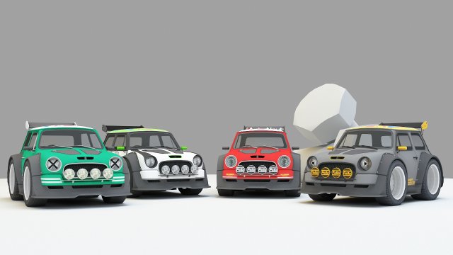 mini car 11 3D Model .c4d .max .obj .3ds .fbx .stl .blend 