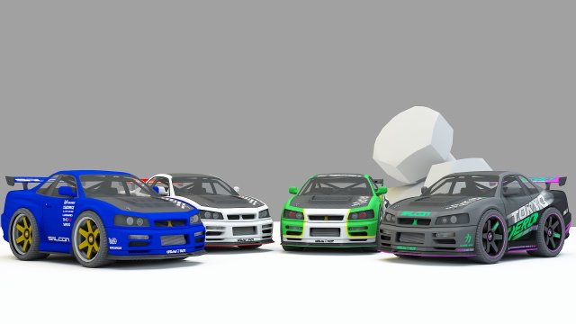 mini car 12 3D Модель .c4d .max .obj .3ds .fbx .stl .blend 