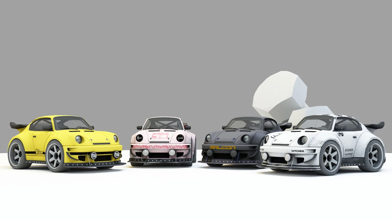 mini car 14 3D Model .c4d .max .obj .3ds .fbx .stl .blend 
