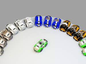 collection mini car 3D Модель