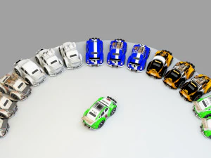 collection mini car 3D Model