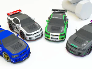 collection mini car 3D Model
