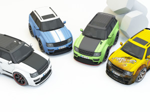 collection mini car 3D Модель