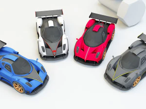 collection mini car 3D Model