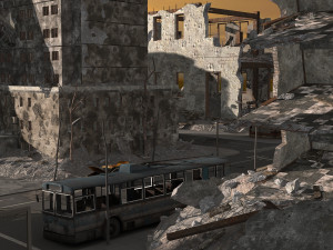 destroy city 2020 3D Modell