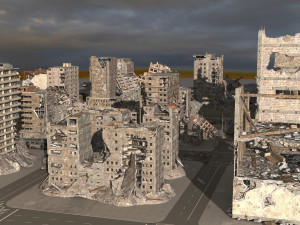 destroy city 2020 3D Modell