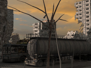 destroy city 2020 3D Modell