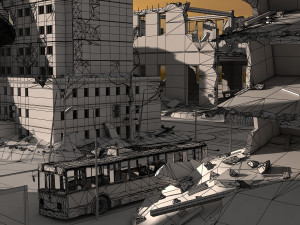 destroy city 2020 3D Modell