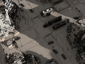 destroy city 2020 3D Modell