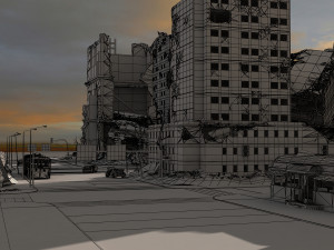 destroy city 2020 3D Modell