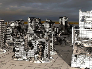 destroy city 2020 3D Model