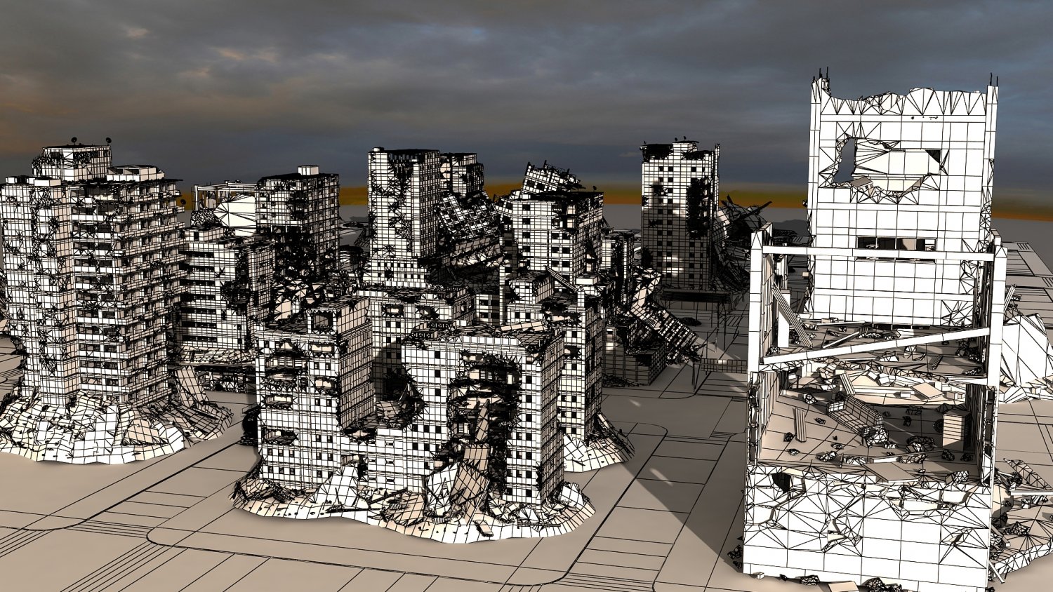 Открытый город 2020. Destruction 2020. Destroyed building 3d model. Low Poly destroyed City. Destroyed City location 3d PNG.