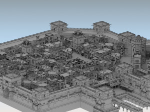 building medieval 3D 模型