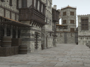 building medieval 3D 模型