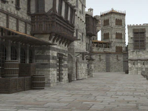 building medieval 3D Model