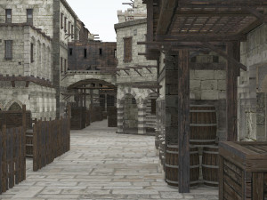 building medieval 3D 模型