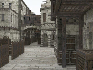 building medieval 3D Model