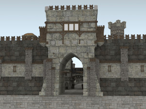 building medieval 3D 模型