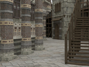 building medieval 3D 模型