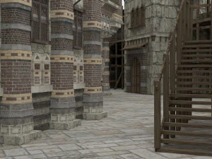 building medieval 3D Model