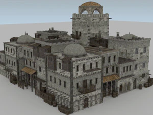 building medieval 3D Model