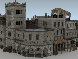 building medieval 3D 模型