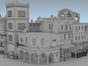 building medieval 3D Model