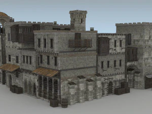 building medieval 3D Model