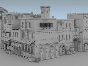 building medieval 3D Model