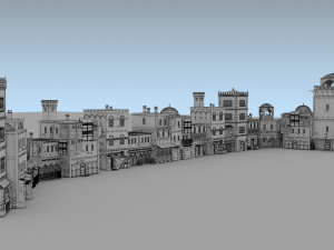 building medieval 3D 模型
