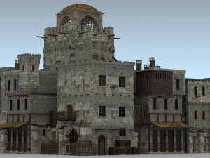 building medieval 3D 模型