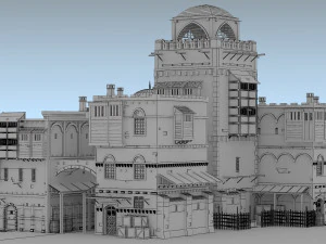 building medieval 3D Model