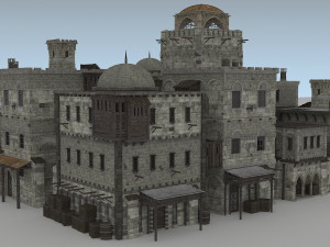building medieval 3D 模型
