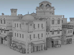 building medieval 3D Model