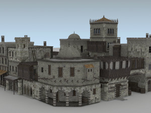 building medieval 3D 模型
