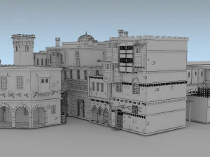 building medieval 3D Model