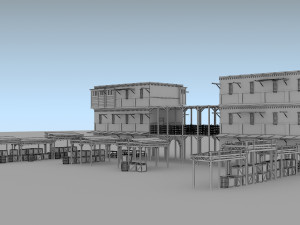 building medieval 3D 模型