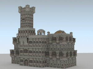 building medieval 3D 模型