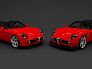 2010 alfa romeo 8c spider 3Dモデル