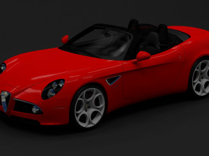 2010 alfa romeo 8c spider Model 3D