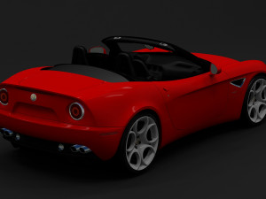 2010 alfa romeo 8c spider Model 3D