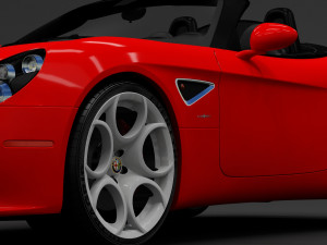 2010 alfa romeo 8c spider Model 3D