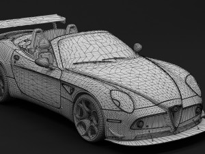 2010 alfa romeo 8c spider Model 3D
