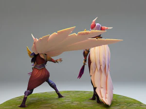 league of legends xayah 3D Print Model