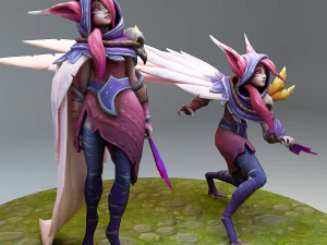 league of legends xayah 3D Print Model