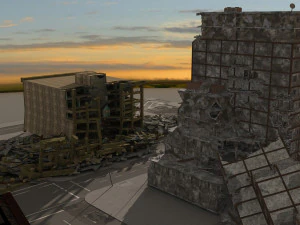 damaged city 2020 2 3D Model
