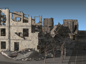 damaged city 2020 2 3D-Modell