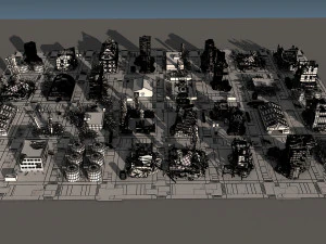damaged city 2020 2 3D Model