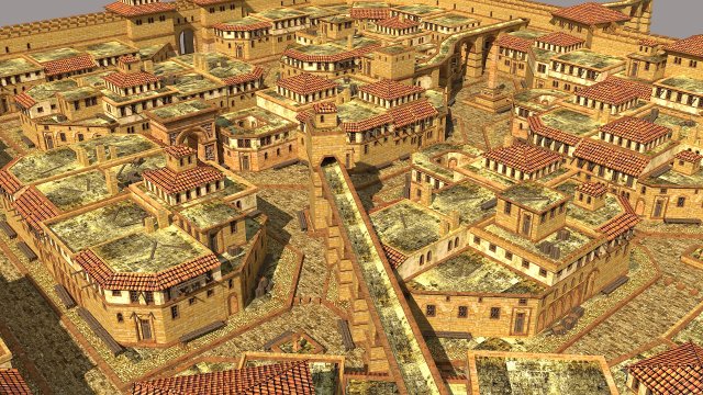 roman town low-poly Modelo 3D .c4d .max .obj .3ds .fbx .stl .blend 